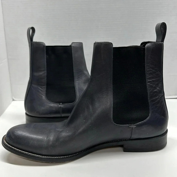 Gucci Leather Chelsea Ankle Boots Pull On Casual Shoes Gray Men's 11.5 247492 - Picture 7 of 14
